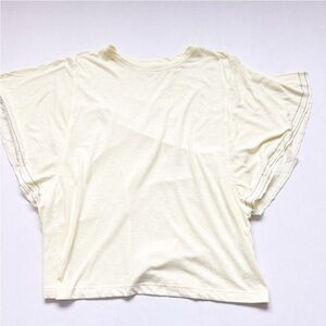 2/25 Grey State Apparel Joy Top Shirt Flutter Sleeve Yellow size 2 M  8 10